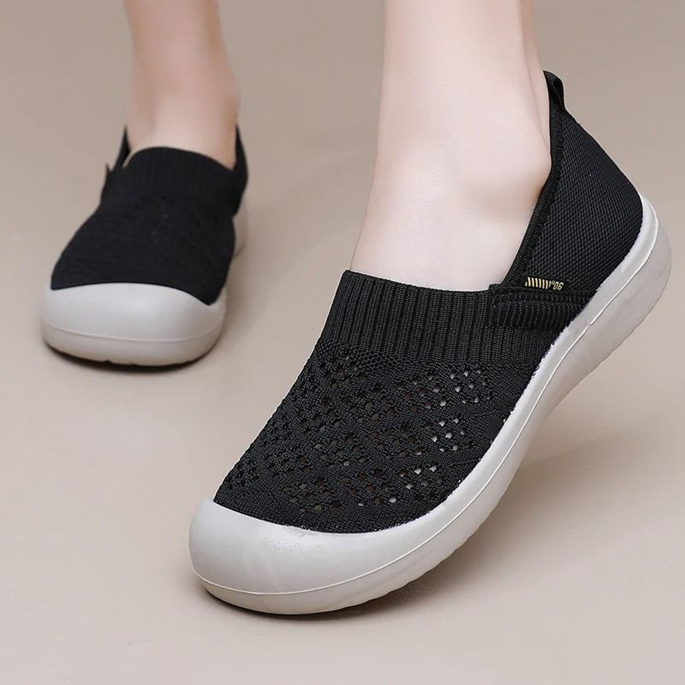 Summer Breathable Comfortable Womens Shoes Casual Non Slip Flats 2