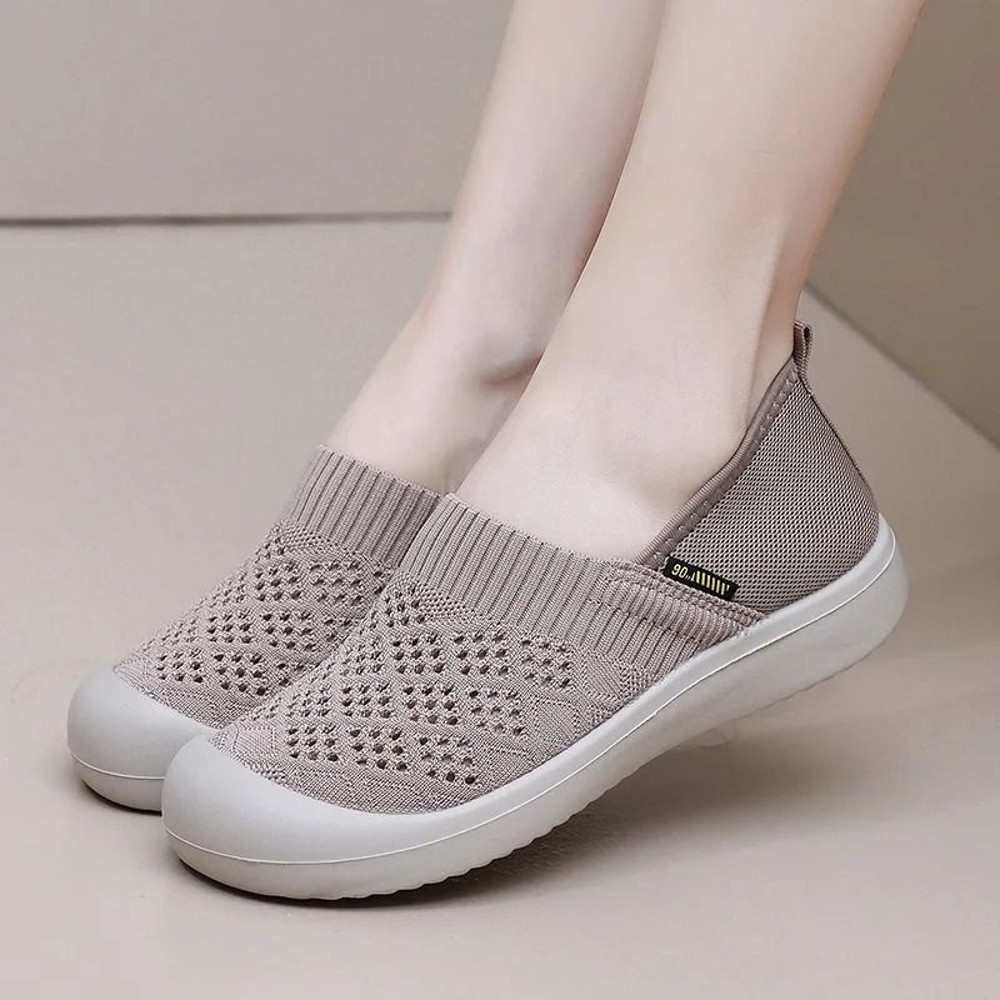 Summer Breathable Comfortable Womens Shoes Casual Non Slip Flats 4