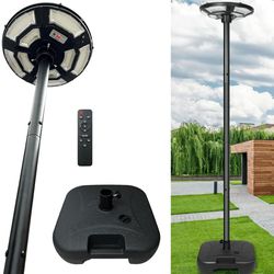 solar lamp post light with tall pole and motion sensor