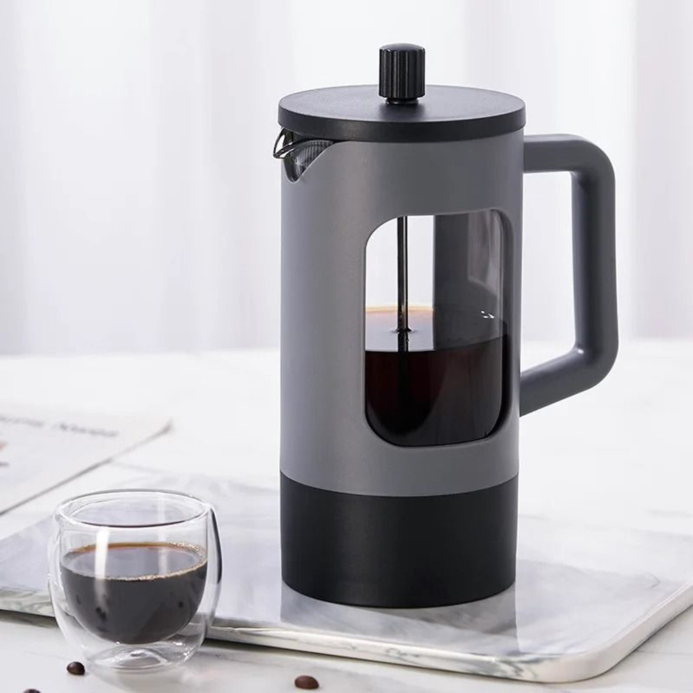 French Press Coffee Pot With Heat Resistant Glass And Four Level Filtration 8