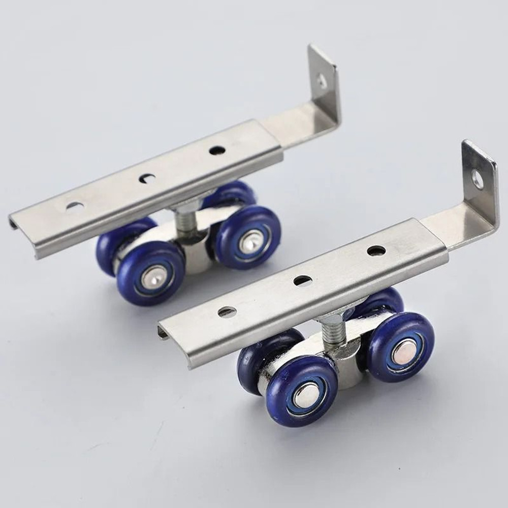Sliding Door Roller Pulley Set With Four Wheels For Home Use 4