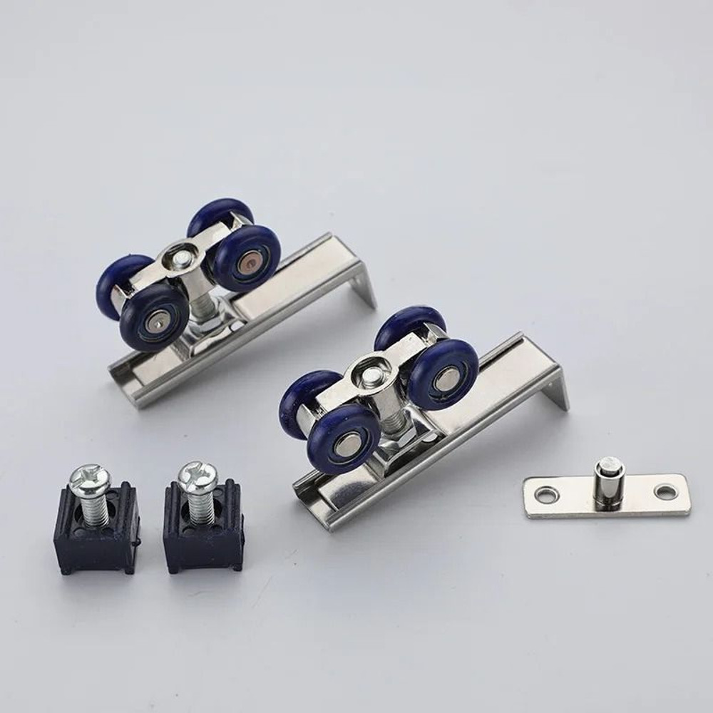 Sliding Door Roller Pulley Set With Four Wheels For Home Use 6