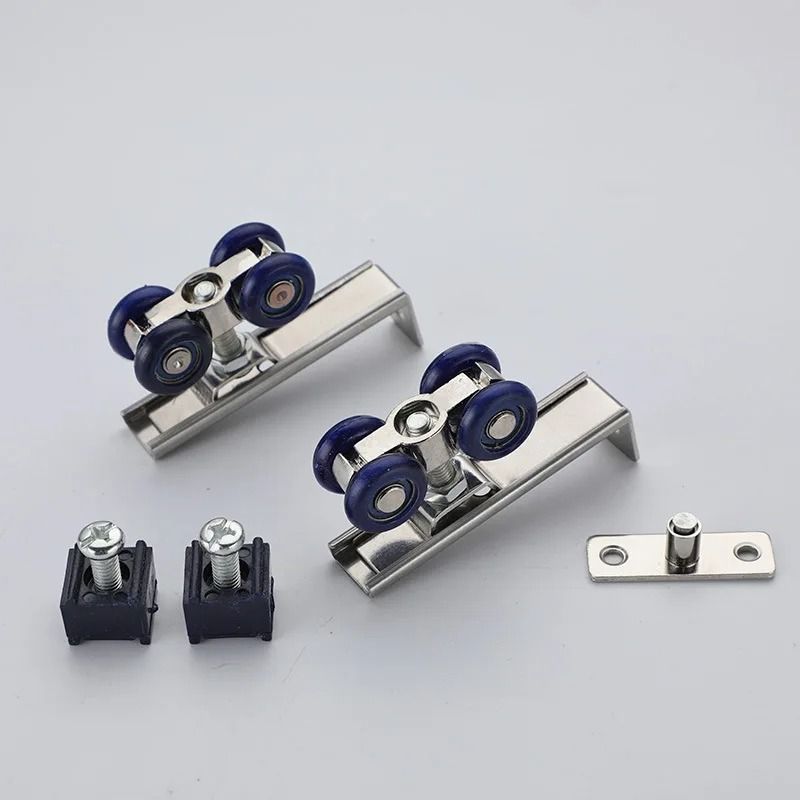 Sliding Door Roller Pulley Set With Four Wheels For Home Use 6