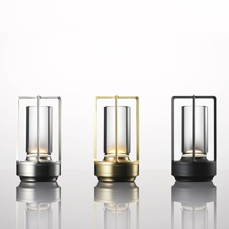 Aluminum Alloy Rechargeable Touch Table Lamp With Crystal Design 5