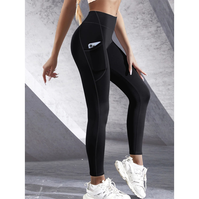 High Waist Leggings With Pockets For Women Yoga And Fitness Pants 1