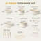 Ceramic Non Stick 21 Piece Cookware Set With Sensor Handle In Milky White 2