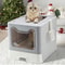 Foldable Drawer Litter Box With Scooper For Easy Cat Waste Management 0