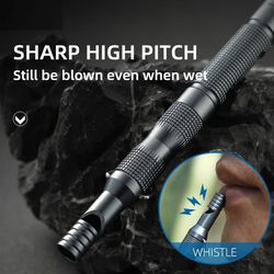 multi functional survival whistle with glass breaker and rescue features