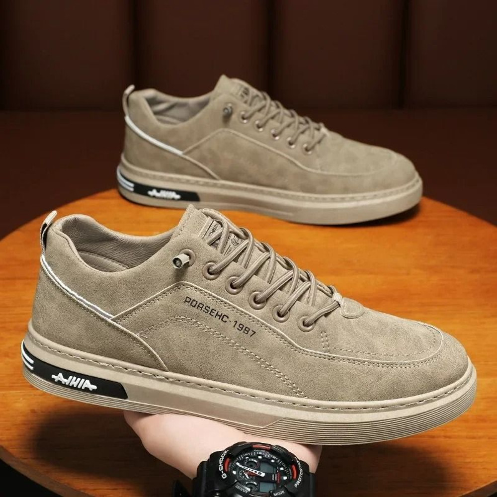 Breathable Mens Work Style Sneakers With Safety Board Shoe Design 2