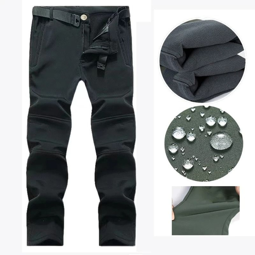 Mens Softshell Fleece Waterproof Jacket And Pants Set For Outdoor Activities 5