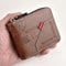 PU Wax Oil Zipper Wallet For Men With Card And Coin Organizer 8