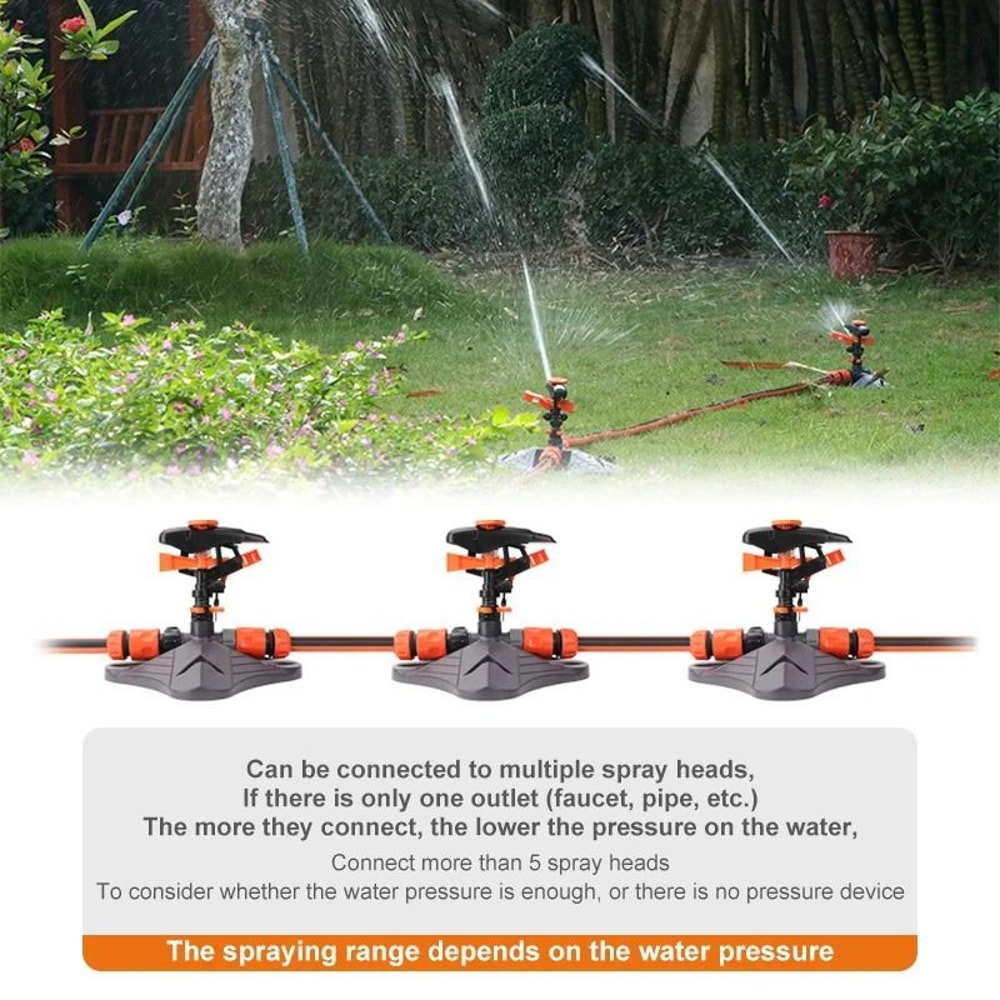 Automatic 360 Rotating Garden Sprinkler With Adjustable Coverage 2