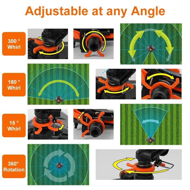Automatic 360 Rotating Garden Sprinkler With Adjustable Coverage 5