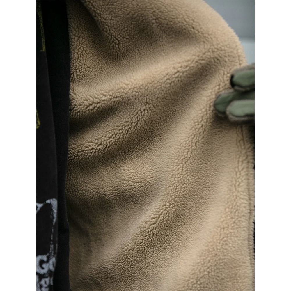 Mens Polar Fleece Winter Jacket Warm Thick Vintage Streetwear Style 2