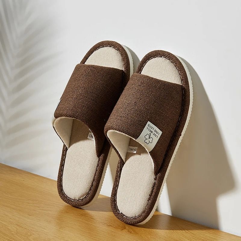 Home Linen Slippers Unisex Breathable Indoor Lightweight Comfort 6