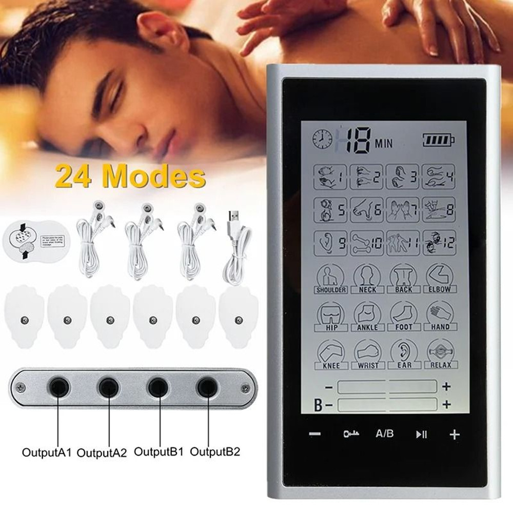 Electric Muscle Stimulator With 24 Modes And 4 Channels 0