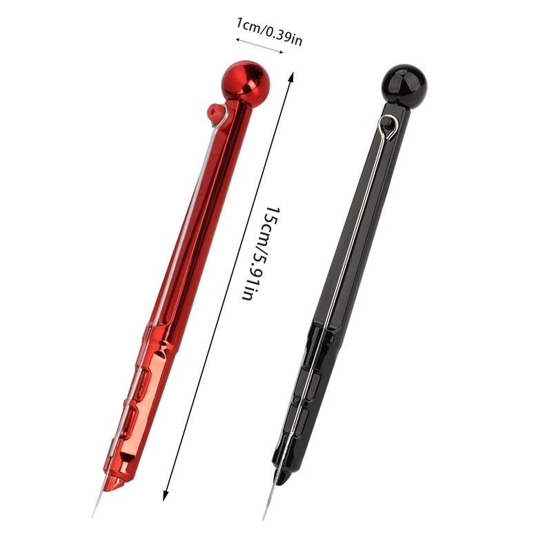 1 Set Hand Poke Pen And Stick Tool Tattoo Needle Holder 15ml Black And RedTattoo Ink Cup Pigment Gl 4