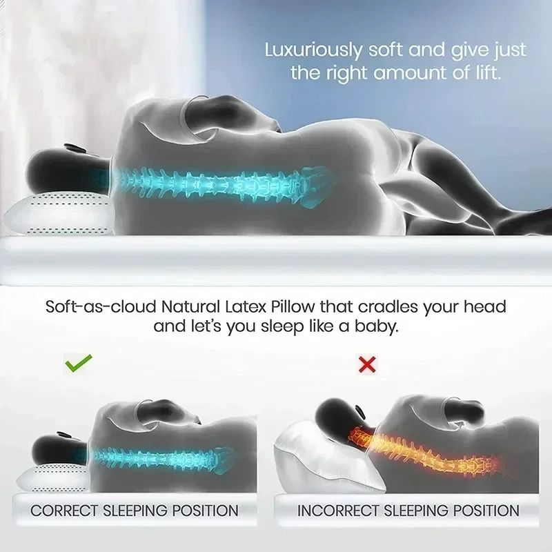 Natural Latex Orthopedic Pillow For Comfort And Cervical Support 4