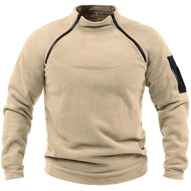 Men Tactical Outdoor Fleece Jacket With Thermal Lining 3