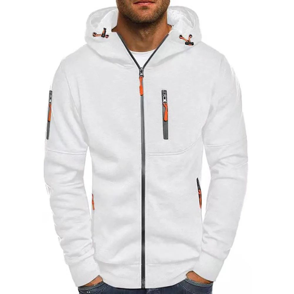 Mens Lightweight Hoodie With Full Length Zipper 9