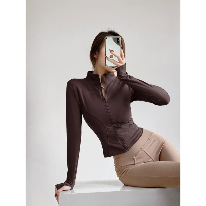 Quick Drying Sports Coat Women Long Sleeve Top 17