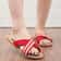 Plus Size Linen Flat Sandals For Women 0