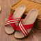 Plus Size Linen Flat Sandals For Women 5