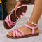 Womens Summer Flat Sandals Comfortable Roman Strap Design With Non Slip Rubber Sole 10