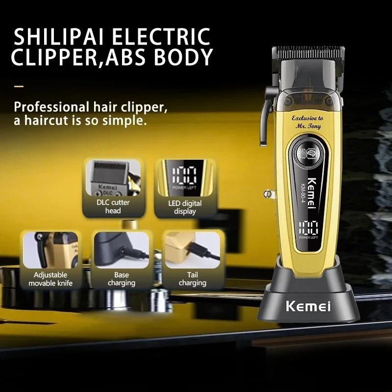 Professional Cordless Hair Clippers With High Speed Motor And DLC Blade 0
