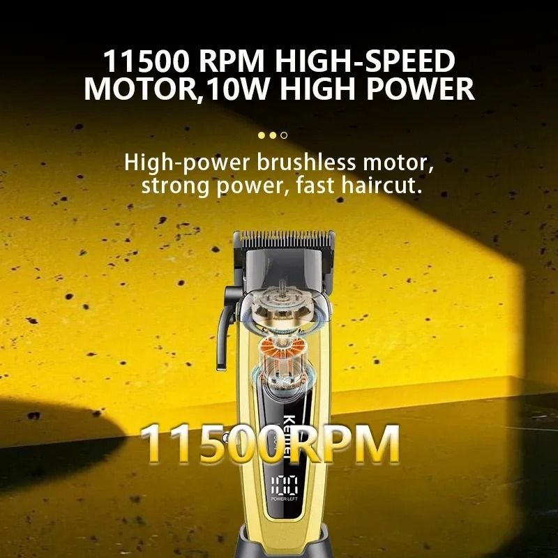 Professional Cordless Hair Clippers With High Speed Motor And DLC Blade 2