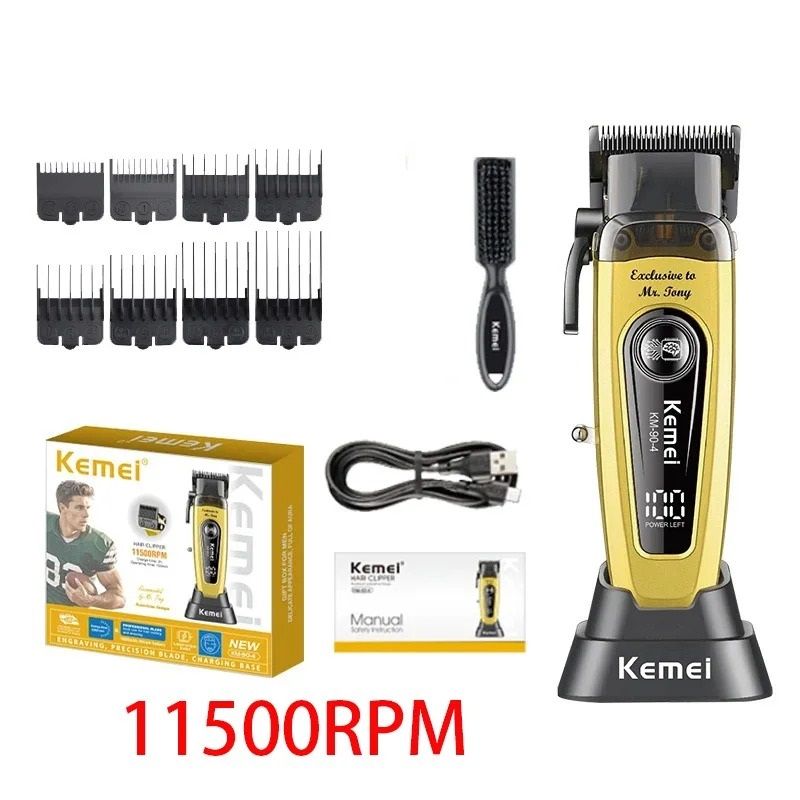 Professional Cordless Hair Clippers With High Speed Motor And DLC Blade 6