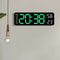 Large Digital Wall Clock With Temperature Humidity Auto Dimming USB Powered 0