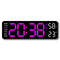 Large Digital Wall Clock With Temperature Humidity Auto Dimming USB Powered 9