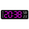 Large Digital Wall Clock With Temperature Humidity Auto Dimming USB Powered 13