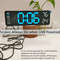 Large Digital Wall Clock With Temperature Humidity Auto Dimming USB Powered 1