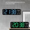 Large Digital Wall Clock With Temperature Humidity Auto Dimming USB Powered 2