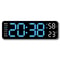 Large Digital Wall Clock With Temperature Humidity Auto Dimming USB Powered 7