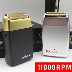 professional electric beard trimmer double foil shaver with usb charging