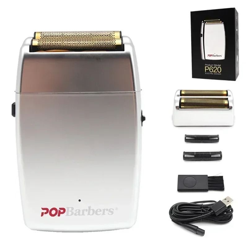 Professional Electric Beard Trimmer Double Foil Shaver With USB Charging 13