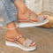 Women Bohemian Wedge Platform Sandals Plus Size Available 3
