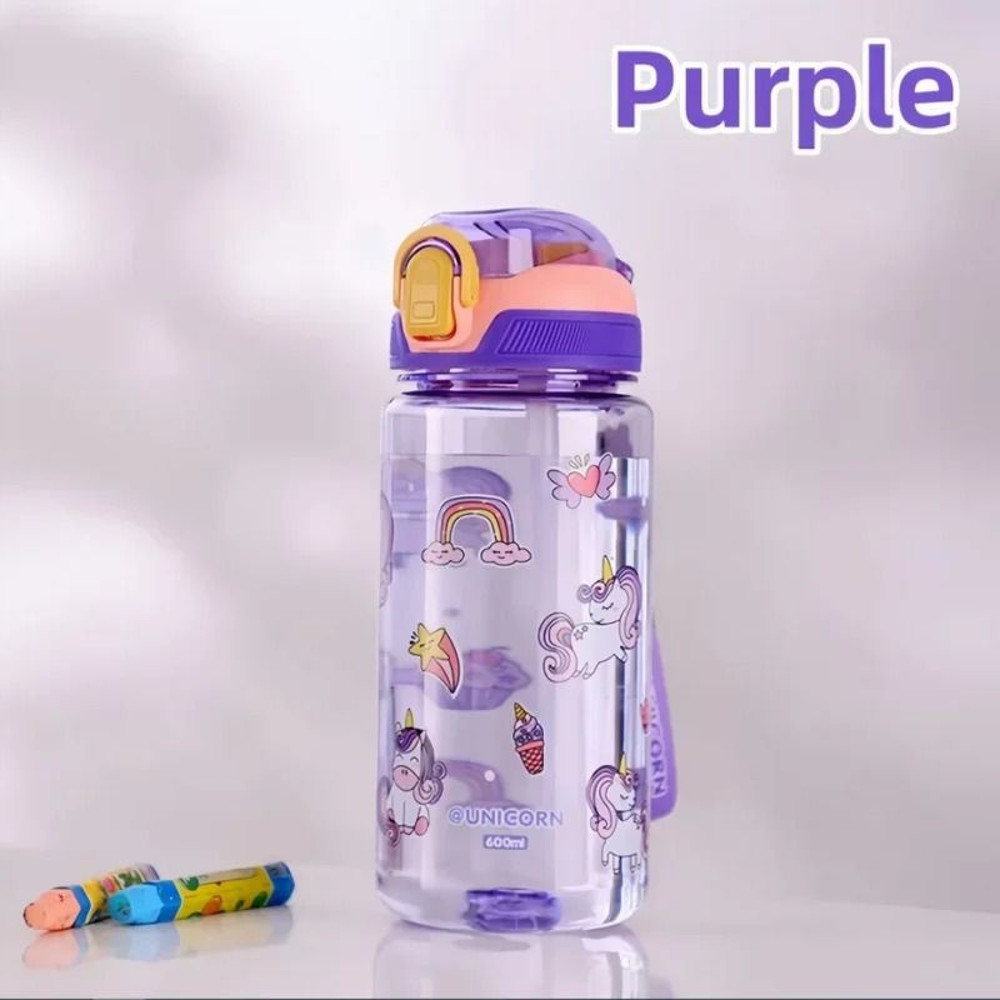 Dinosaur Water Bottle For Kids With Silicone Straw And Leakproof Design 6