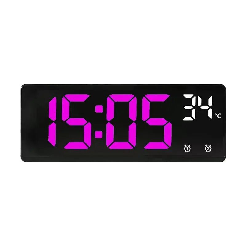 Voice Activated Digital Alarm Clock With Temperature Dual Alarm Snooze And Night Mode 10