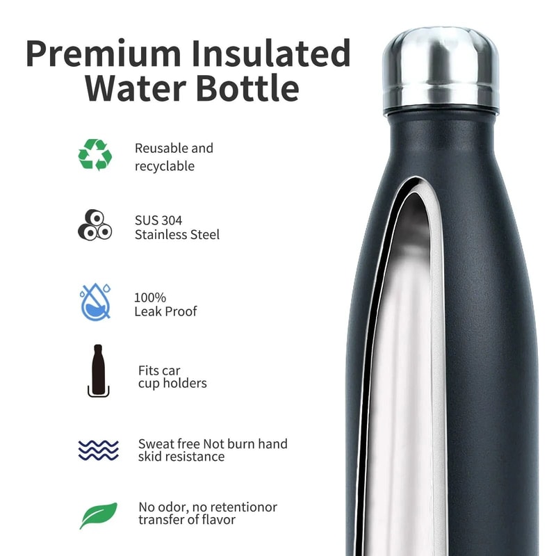 Stainless Steel Vacuum Bottle 500 Ml Insulated Sports Flask 4