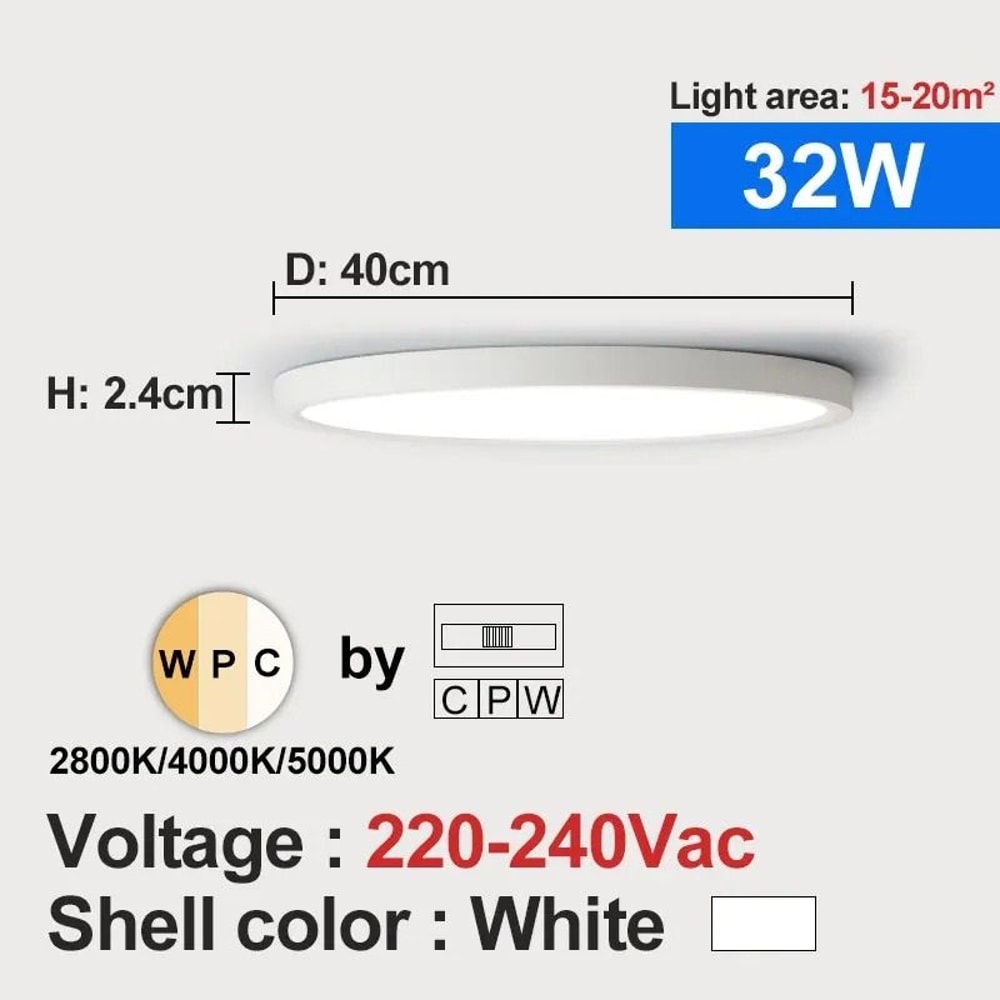 Modern LED Ceiling Light One Light With Three Color Modes 9