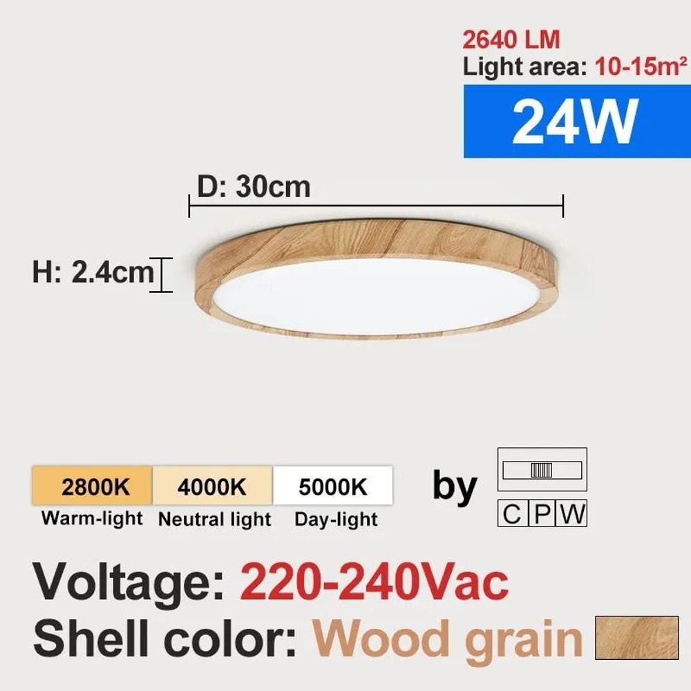 Modern LED Ceiling Light One Light With Three Color Modes 7