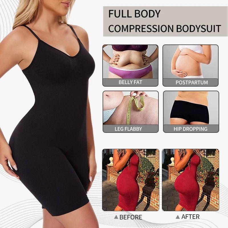 Women Bodysuit Shapewear Tummy Control Butt Lifter With Shorts 2
