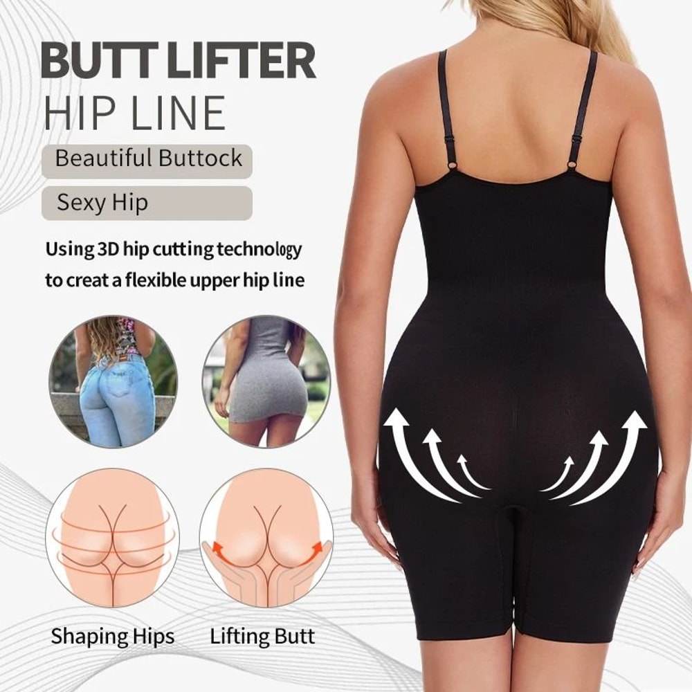 Women Bodysuit Shapewear Tummy Control Butt Lifter With Shorts 4