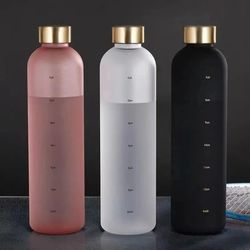 1 l water bottle with time marker motivational sports bottle