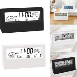 digital thermo hygrometer clock with temperature and humidity display