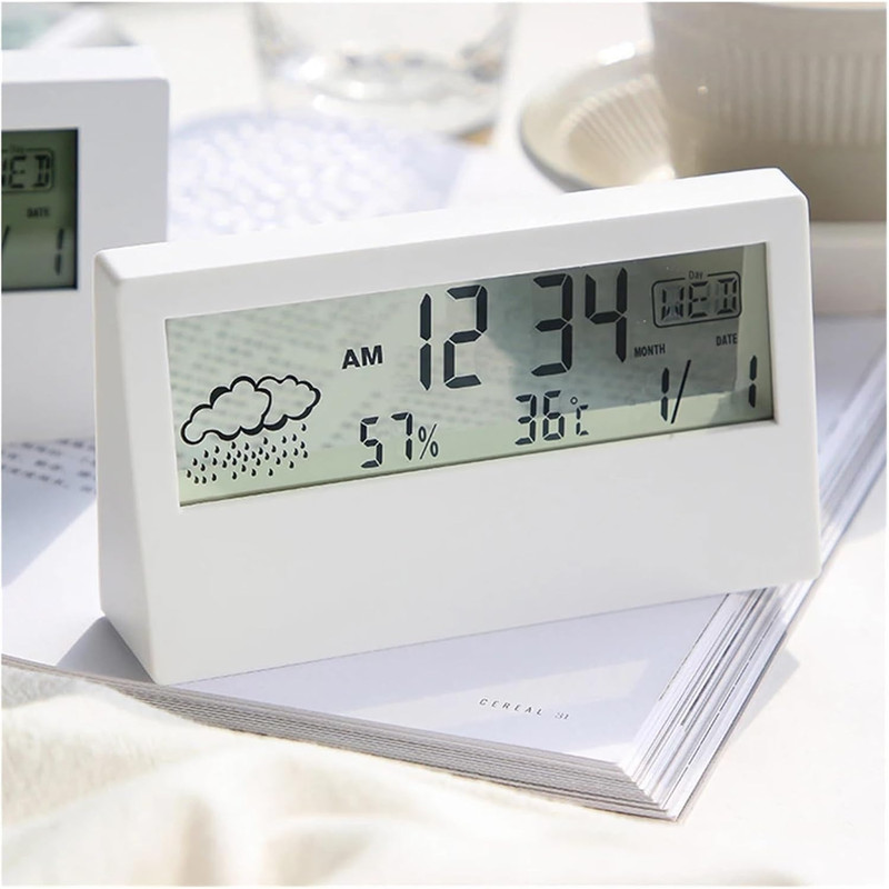 Digital Thermo Hygrometer Clock With Temperature And Humidity Display 3